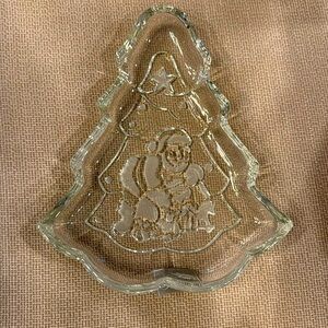 Gorham Crystal Santa Tree Dish